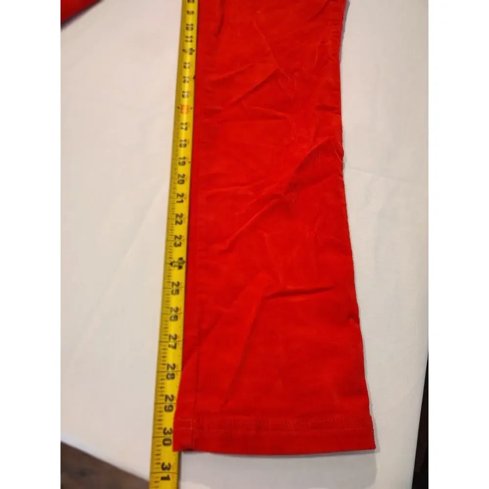 Brooks Brothers Red Pants Womens Size 8 Corduroy Stretch Classic Straight Pocket